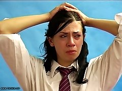 Crying School Girl Caned