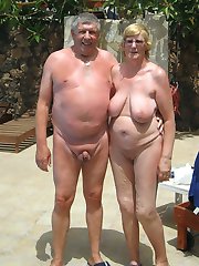 Older dames at sunny and sandy nudist beaches