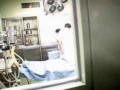 Japanese doctor and his nurse smash in the medical department