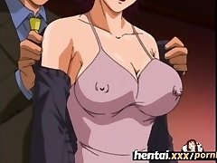 Hentai.xxx - Busty MILF'S First-ever Threesome