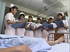 Uber-sexy Japanese girl Kaho Kasumi, Sasa Handa, Meguru Kosaka in Ultra-kinky Nurse, Handjobs JAV video