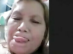 filipina granny playing with her nip while i stroke my bone on skype