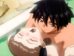 Two lovers fucking hard in the shower - anime hentai flick
