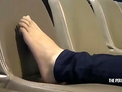 Pretty candid soles of a thai girl Pretty candid soles of a thai girl