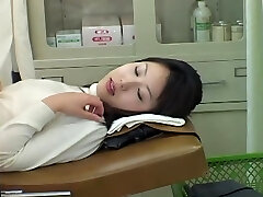Very nice Chinese babe gets a dirty Obgyn exam with a toy