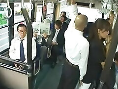Japanese mass ejaculation in a public bus