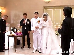 Asian bride gets screwed by a few men after the ceremony