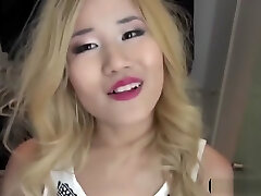 Blonde Asian Girlfriend Gives Head And Pulverizes