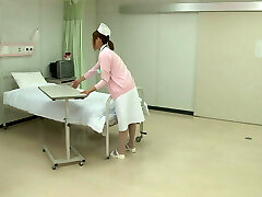 Hot Japanese Nurse gets fucked at hospital couch by a horny patient!