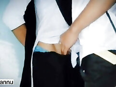 Desi pakistani school student leaked sex MMS video in Hindi audio, Desi pak collage student hot romantic sex in collage