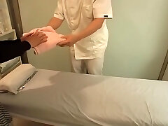 Chudy Japoński szeroki przybity w spy camera masaż wideo