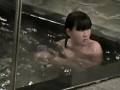 Bashful Asian cutie voyeured on cam naked in the pool nri099 00
