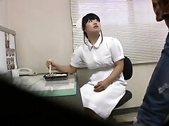 Japanese nurse moans while being porked by a total stranger