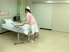 Japanese nurse creampied at hospital bed!