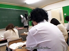 School nurse Nahomi Asakura makes a patient rock-hard and cum