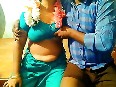 tamil Jasmine flower aunty pressing phat boobs