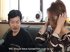 Mature Japanese mother and daddy share hot sex