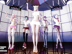 MMD Badkiz - Come Closer Stellar Kpop Dance Ahri Akali Seraphine Kaisa Evelynn League Of Legends KDA