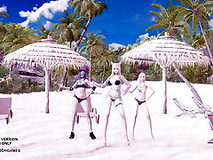 MMD Brave Girls - Chi Mat Ba Ram Ahri Kaisa Seraphine KDA Glorious Sizzling Dance League of legends Manga Porn