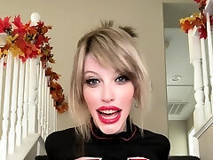 Feminine blonde ladyboy with big hooters suck cock and analed