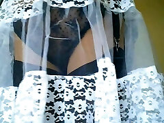 Retro Lace Slip & Black Lace Undies Retro Lace Slip & Black Lace Undies