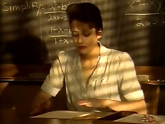 Short haired kinky black-haired college instructor sucks strong cock for cum