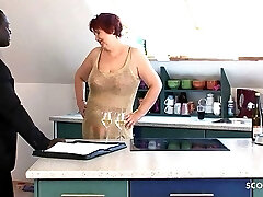 German Busty Mature Granny Seduced Black Guy To Shag