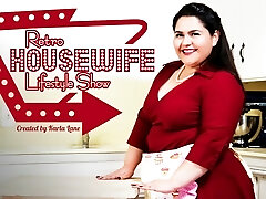 Karla Lane in Retro Housewife Lifestyle Display Karla Lane in Retro Housewife Lifestyle Display