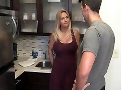 Sexy MOM with big titties sucks big dick and gets facial