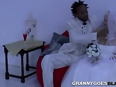Grandma Bride Suck Black Male Stick - Interracial In