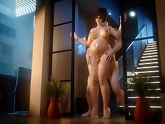 Overwatch - Pregnant Mei Thigh Sex (Toon with Sound)