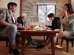 Sexy nurse using her big boobs to make her master blessed