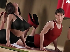 l'ordre de genèse: faire du yoga avec une milf sexy et chaude dans l'ep de gym. 80