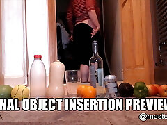 Extreme anal object insertion