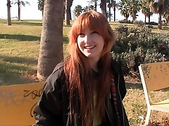 Bold public blowjob and magnificent intercourse with a redheaded hottie