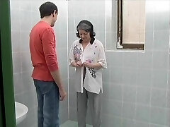 Mature fat grannie gets her muff slamed in the bathroom