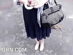 Nice boobs japanese cougar fill her wet cunt of hot creampie