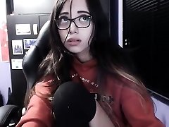 Emo Teen Demonstrate Her Ample Boobs on Webcam