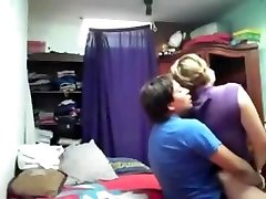 Fat dyke bangs her cute gf with a strap-on