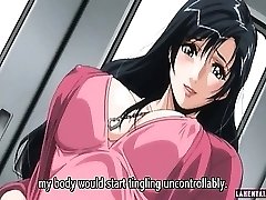 Gigantic titted super-naughty hentai babe fingering her wet pussy