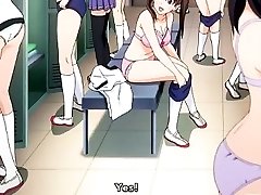 Huge titted hentai honies undressing
