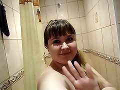 pissing, filmed herself as a piss in the bathroom)