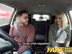 Fake Driving School 2 students have hot backseat hook-up