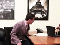 Hot Office Platinum-blonde With Glasses