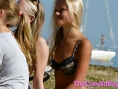 Young Teens Beach Spycam Big Tits (Real Voyeur)