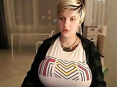 Small big breasts on webcam