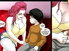 Milftoon cartoon. Mom Is Horny And Can't Resist Son-in-law
