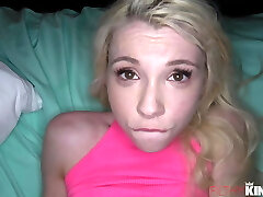 Super-cute blonde Petite babysitter Gets Caught With Big Dick BF