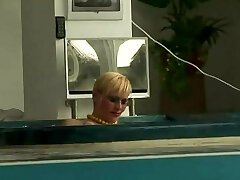 Short Hair Mature Assfucking In The Pool
