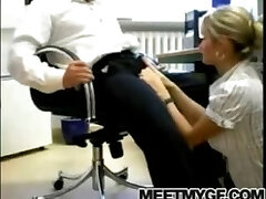 Big tits secretary real bj